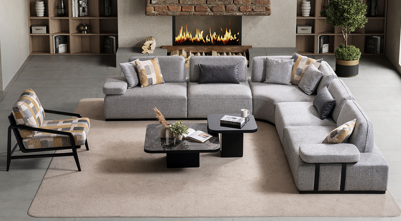 Emilio Yataklı Modern Köşe Koltuk Takımı Yataklı KöşeTakımları