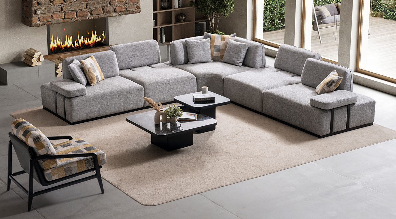 Emilio Yataklı Modern Köşe Koltuk Takımı Yataklı KöşeTakımları