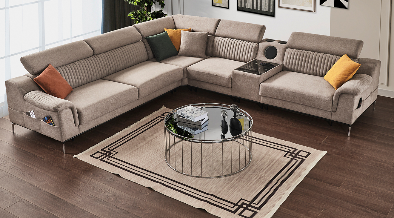 Mustang Ses Sistemli Usbli Köşe Koltuk Takımı Köşe Koltuk