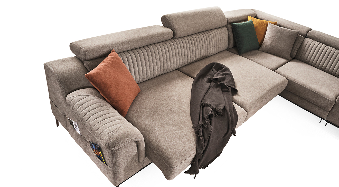 Mustang Ses Sistemli Usbli Köşe Koltuk Takımı Köşe Koltuk