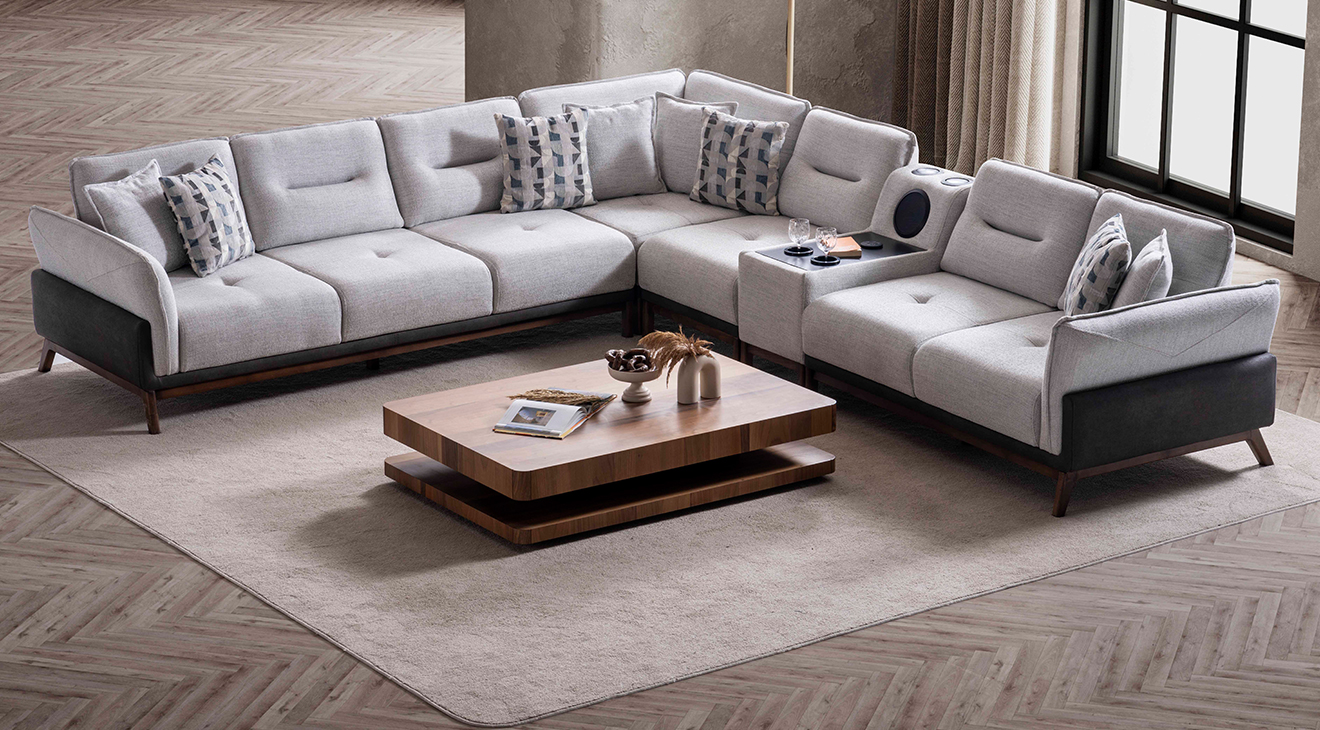 Fox Ses Sistemli Köşe Koltuk Takımı Köşe Koltuk