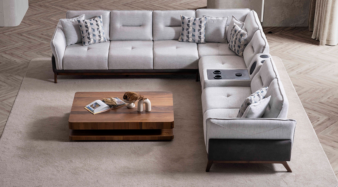 Fox Ses Sistemli Köşe Koltuk Takımı Köşe Koltuk