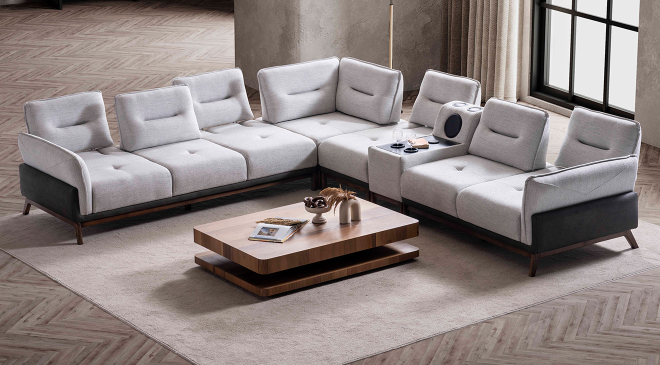 Fox Ses Sistemli Köşe Koltuk Takımı Köşe Koltuk