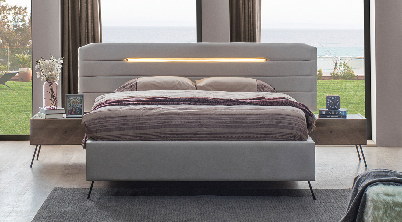 Bronze Aytaşı Köşe Dolaplı Yatak Odası Takımı Giyinme Odası