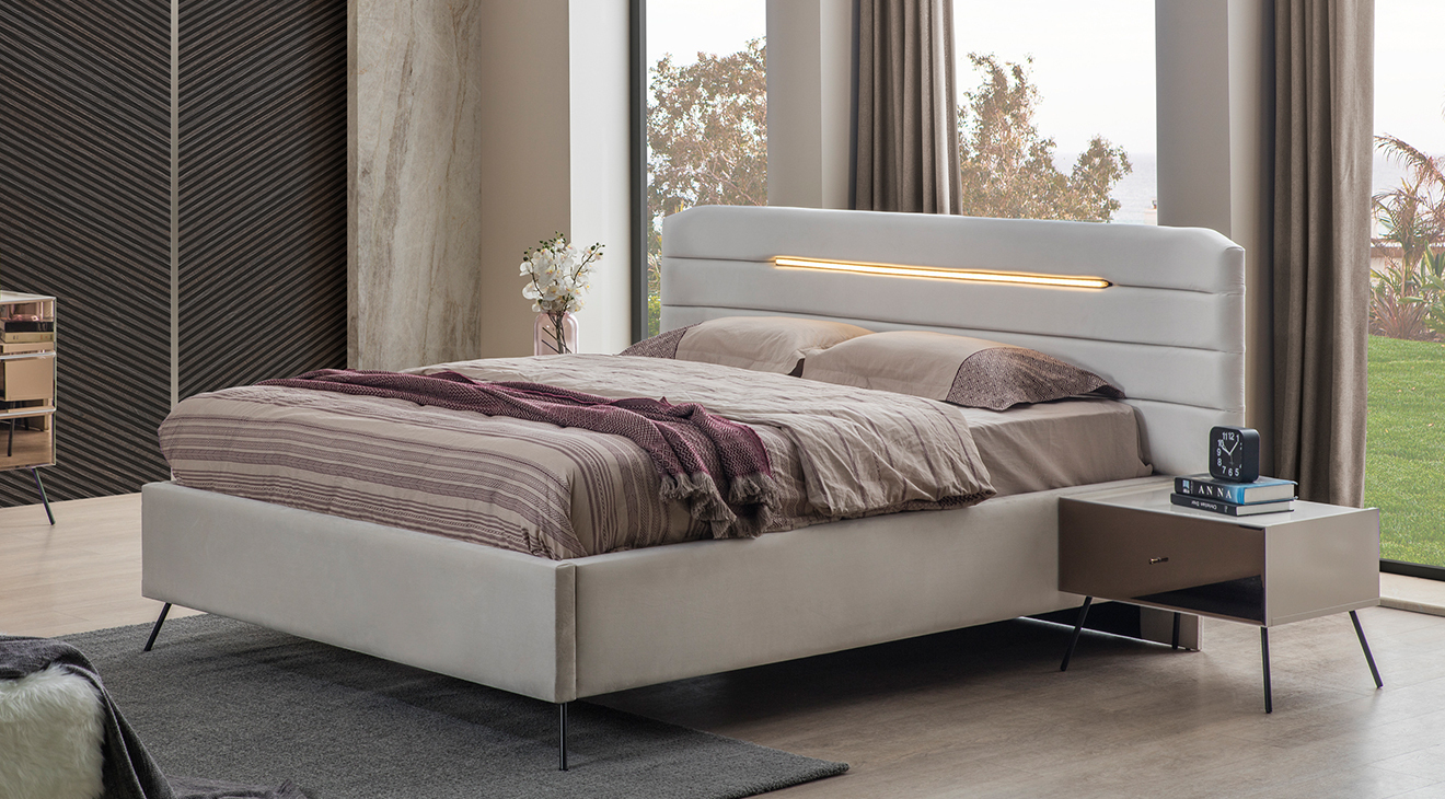 Bronze Aytaşı Köşe Dolaplı Yatak Odası Takımı Giyinme Odası