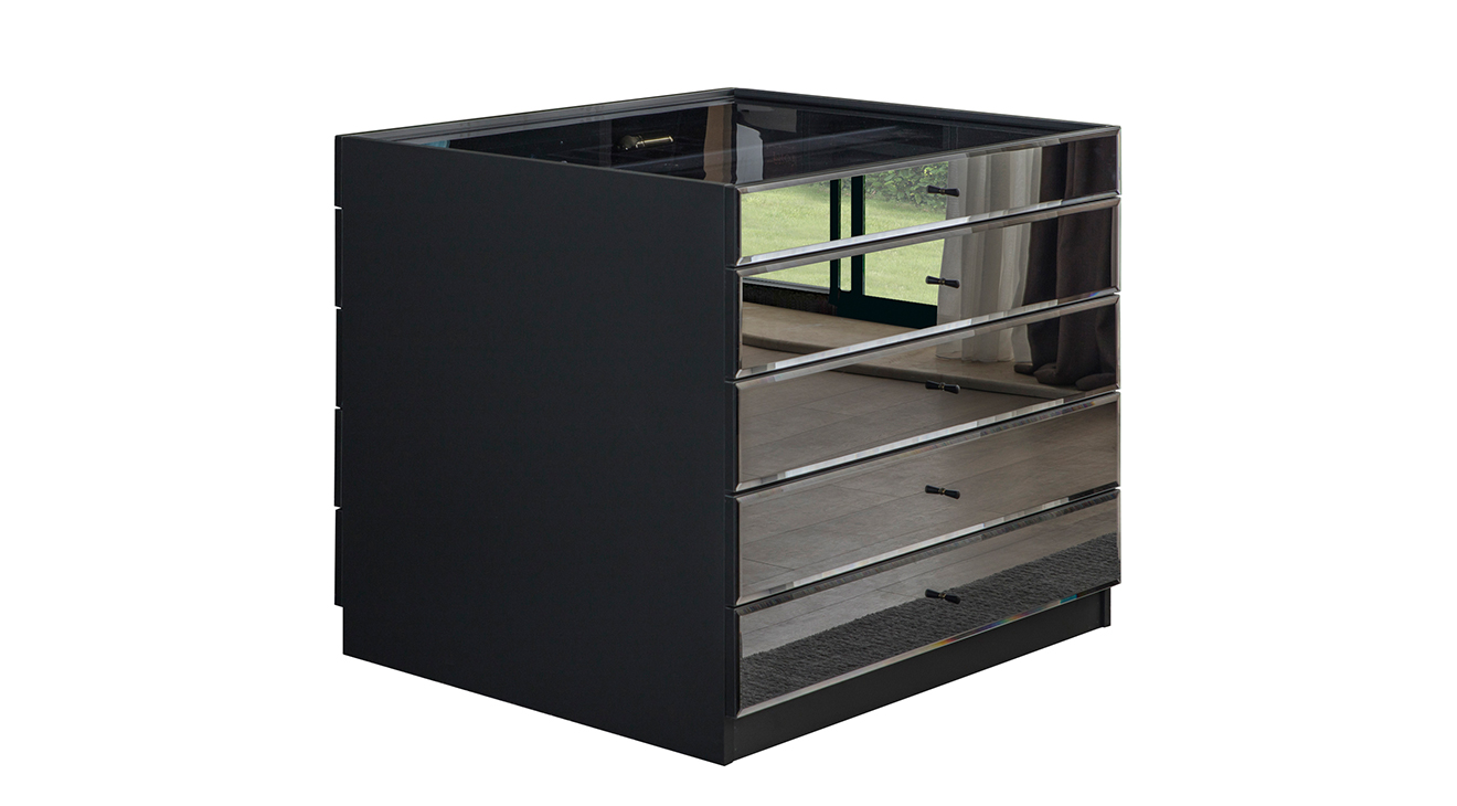 Bronze Antrasit Modern Giyinme Odası Yatak Odası