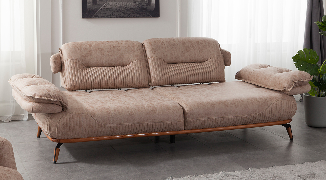 Aria Yataklı Ahşap Ayaklı Koltuk Takımı Yataklı Koltuk Takımları