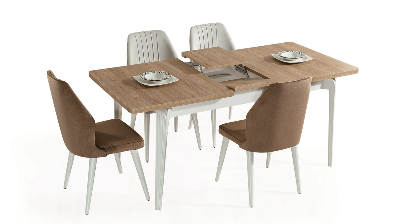 Safir Gold Metal Ayaklı Yemek Odası Takımı Yemek Odası