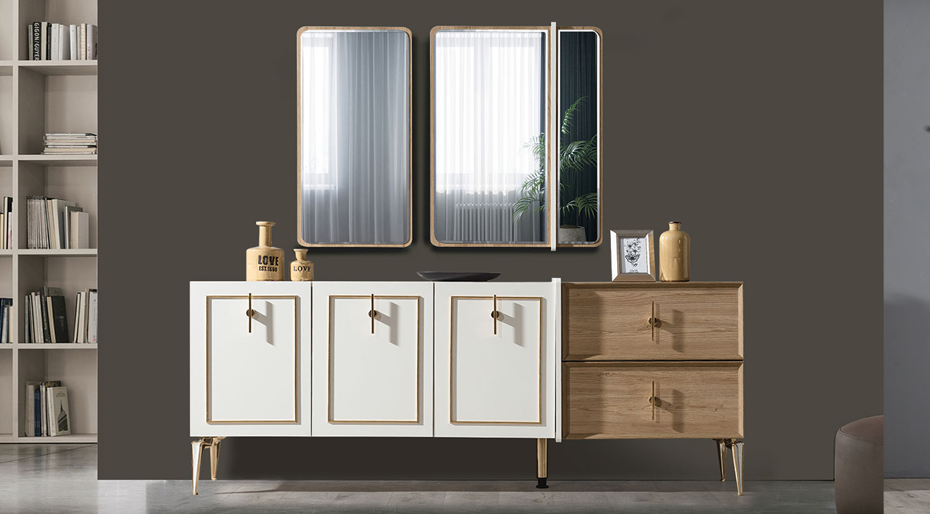 Safir Gold Metal Ayaklı Yemek Odası Takımı Yemek Odası