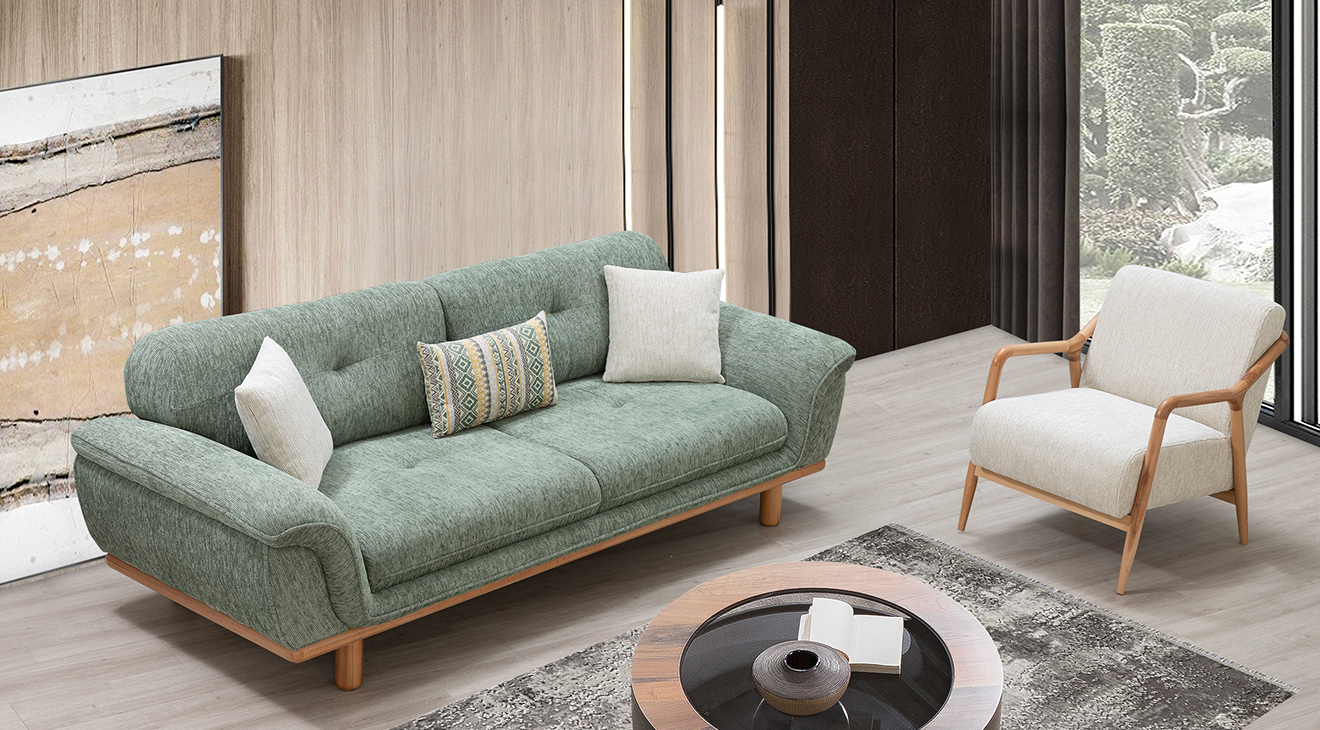 Valencia Ahşap Ayaklı Yataklı Koltuk Takımı Yataklı Koltuk Takımları