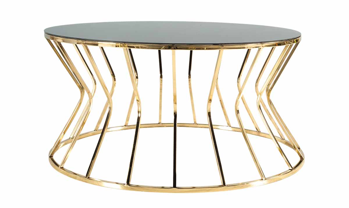 Prizma Gold Metal Ayaklı Orta Sehpa Orta Sehpa