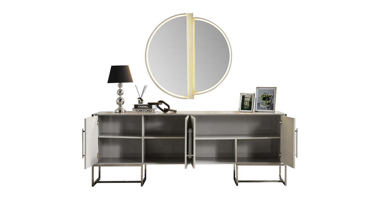 Pırlanta Gümüş Metal Ayaklı Yemek Odası Takımı Yemek Odası