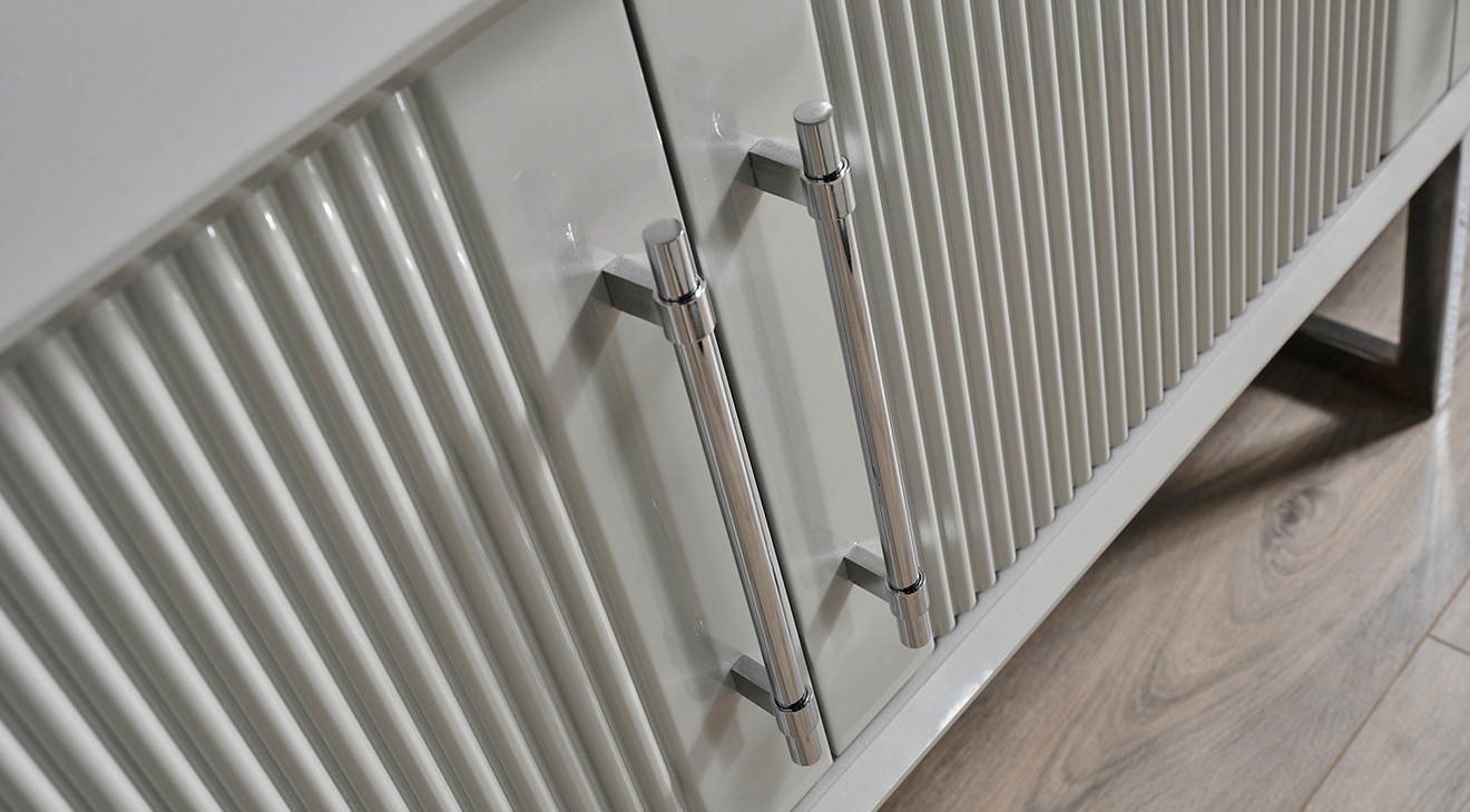 Pırlanta Gümüş Metal Ayaklı Tv Ünitesi TV Ünitesi