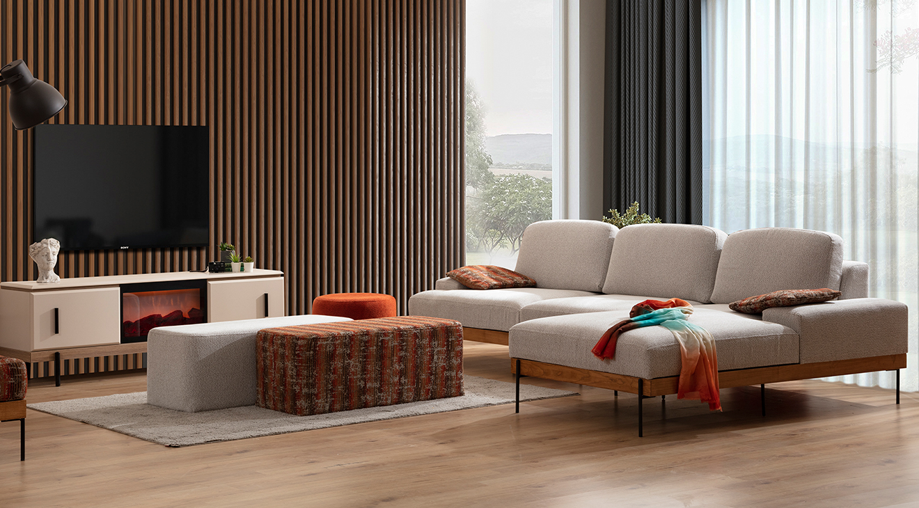 Dejavu Kanepeli Köşe Koltuk Takımı Köşe Koltuk