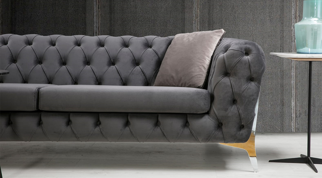 Lacase Metal Ayaklı Chester Koltuk Takımı Koltuk Takımı