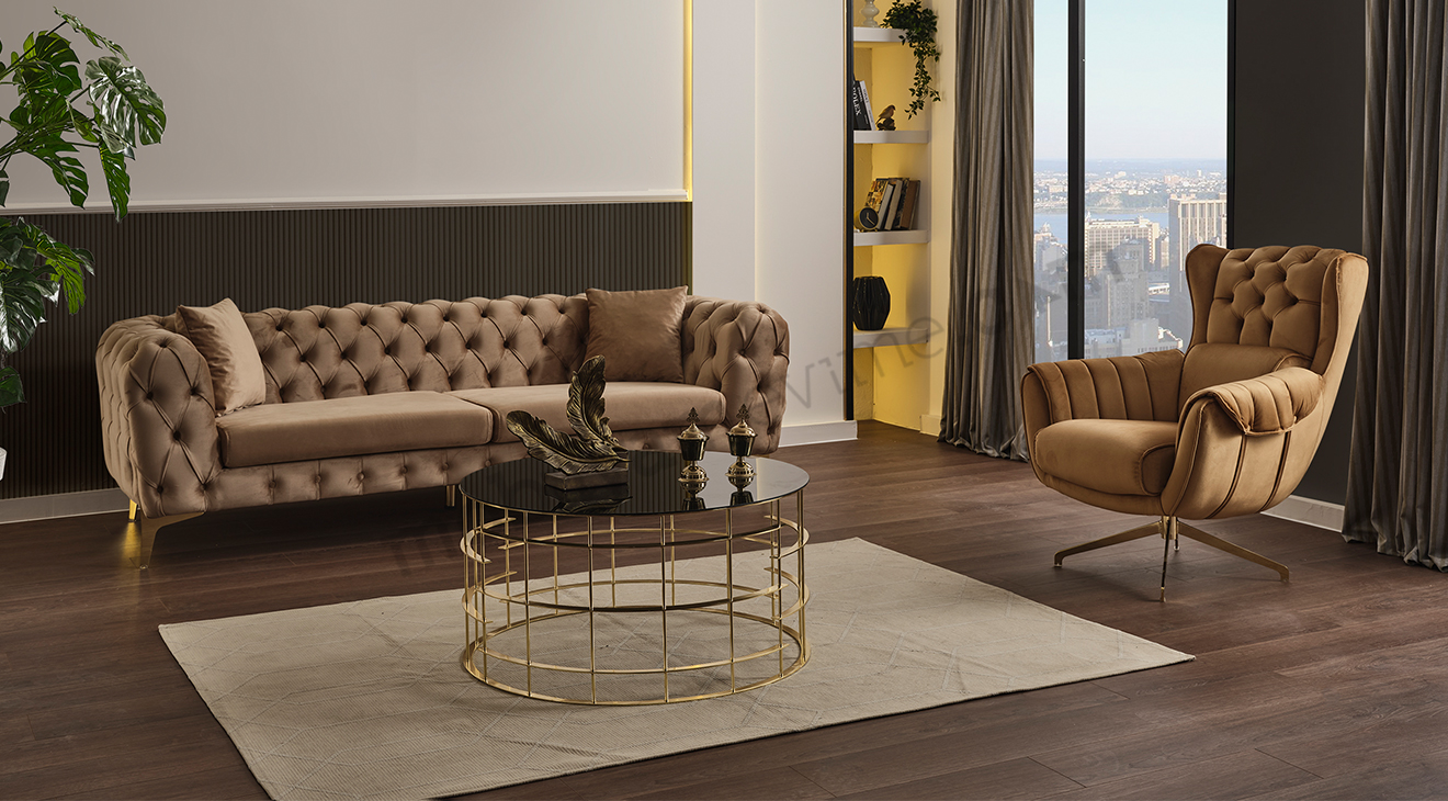 Lacase Chester Metal Ayaklı Koltuk Takımı Koltuk Takımı