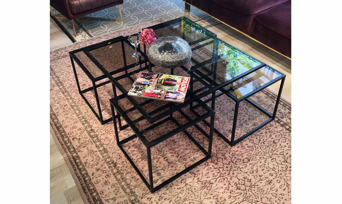 Kante Metal Ayaklı 4+1 Sehpa Sehpa ve Aksesuar