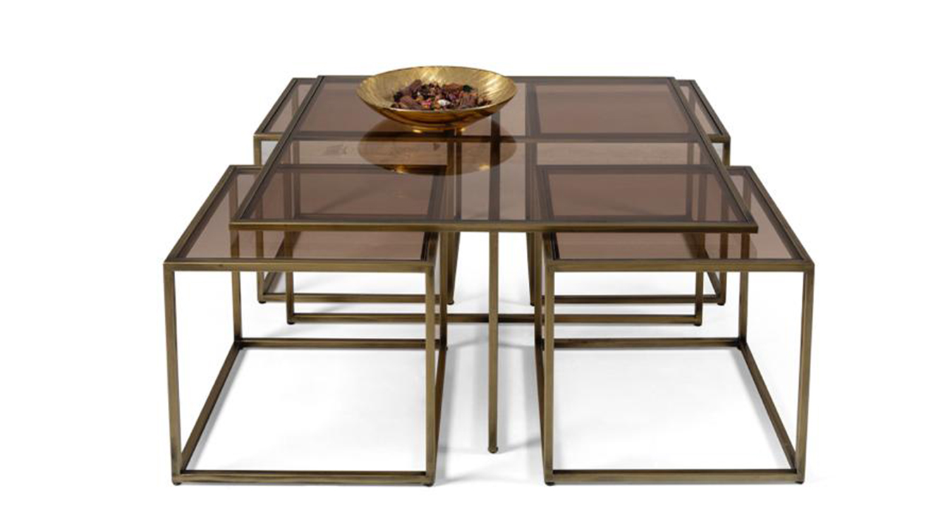 Kante Gold Metal Ayaklı 4+1 Sehpa Sehpa ve Aksesuar