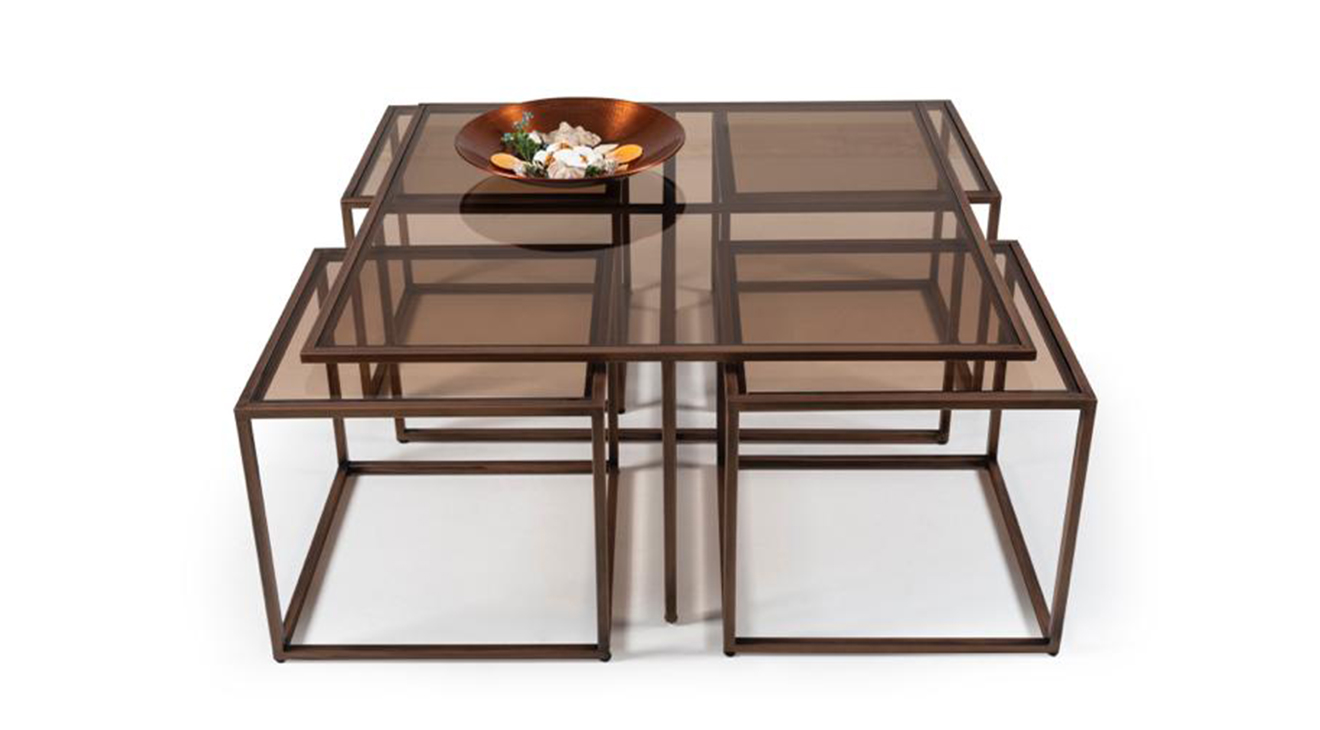 Kante Metal Ayaklı 4+1 Orta Sehpa Orta Sehpa