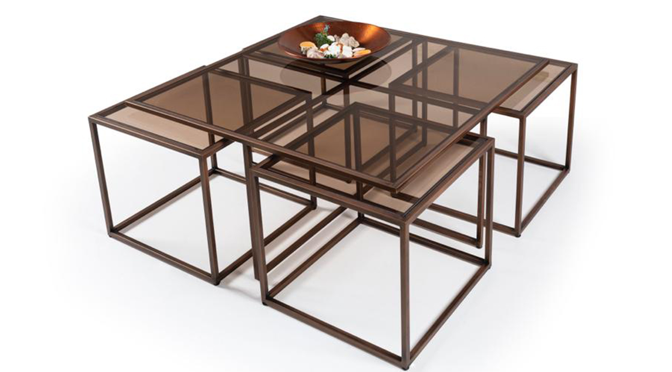 Kante Metal Ayaklı 4+1 Orta Sehpa Orta Sehpa