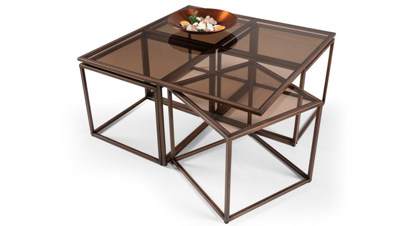 Kante Metal Ayaklı 4+1 Orta Sehpa Orta Sehpa