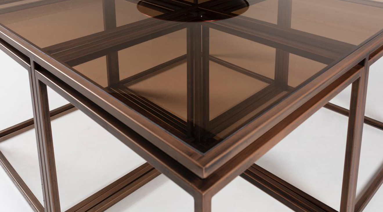 Kante Metal Ayaklı 4+1 Orta Sehpa Orta Sehpa