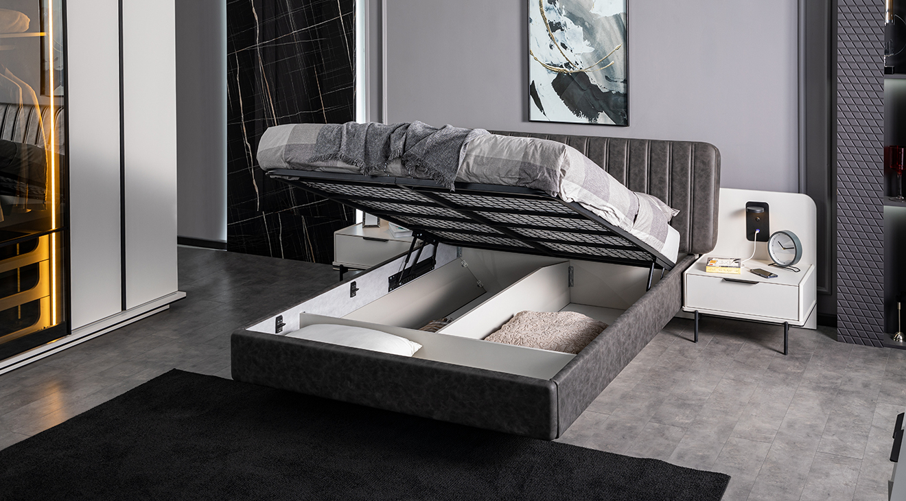 Portre Sürgü Kapaklı Yatak Odası Takımı Yatak Odası