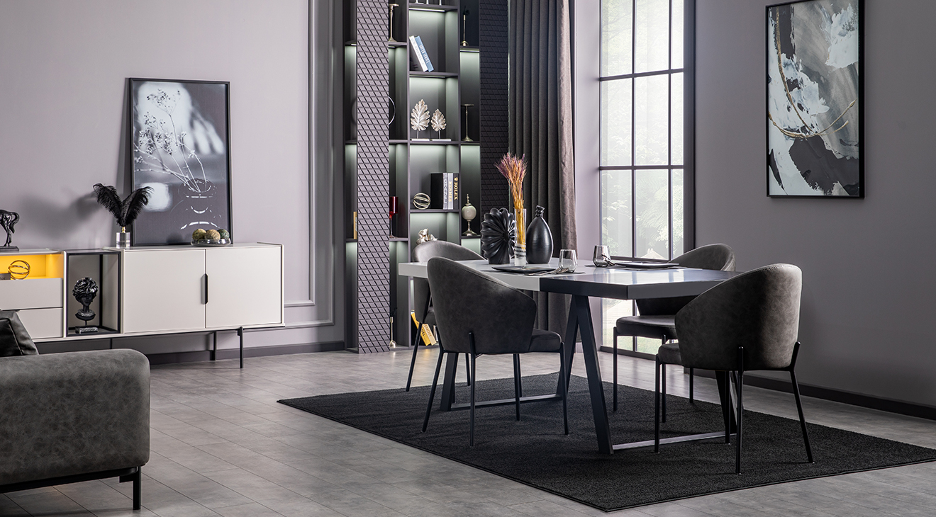 Portre Kaşıklı Modern Yemek Odası Takımı Yemek Odası