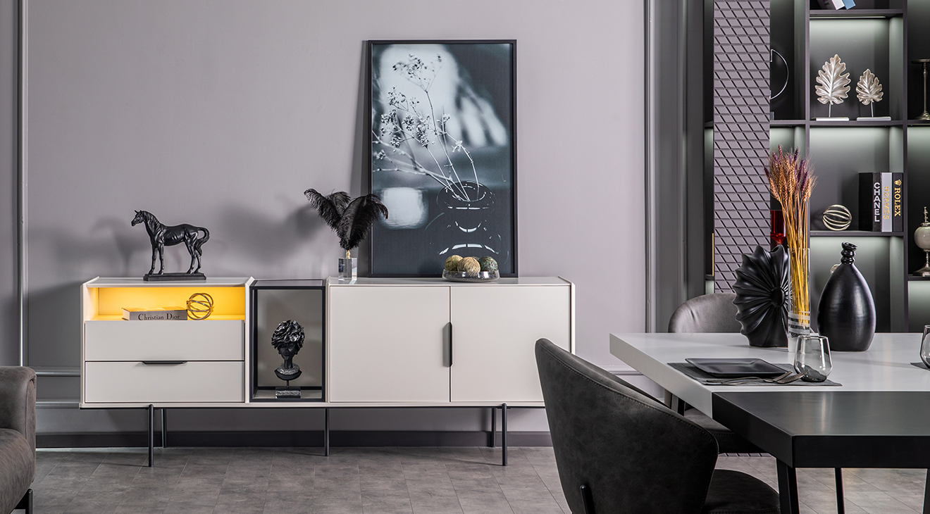 Portre Kaşıklı Modern Yemek Odası Takımı Yemek Odası