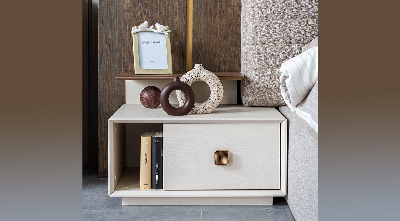 Orjin Şömineli Modern Yatak Odası Takımı Yatak Odası