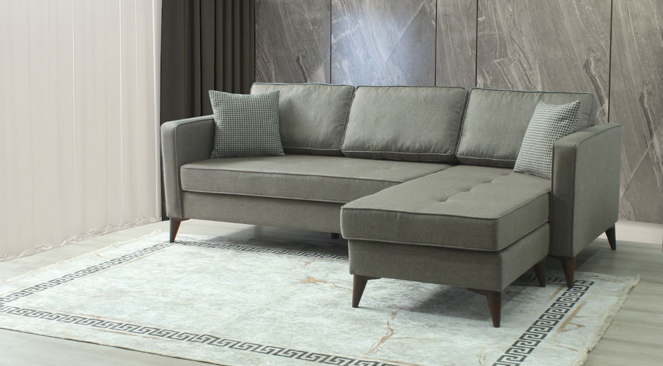 Sina Ahşap Ayaklı Köşe Koltuk Takımı Köşe Koltuk