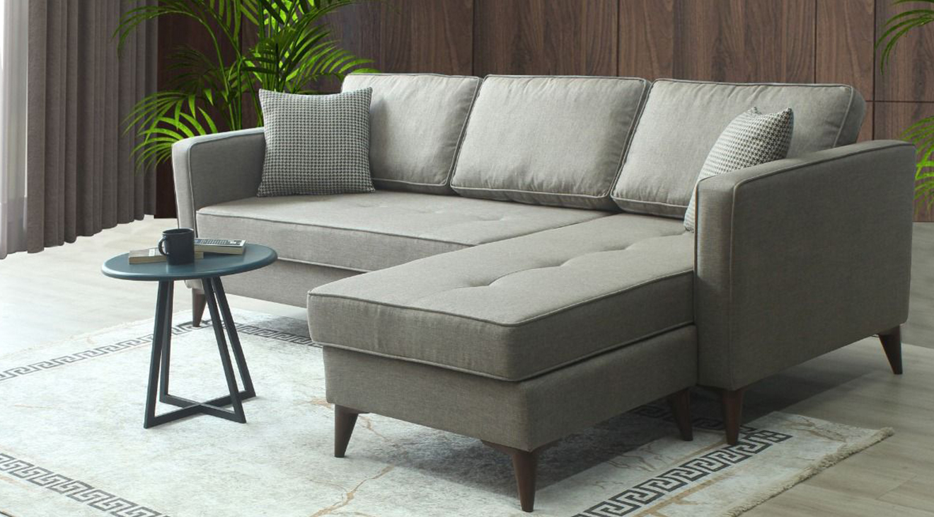 Sina Ahşap Ayaklı Köşe Koltuk Takımı Köşe Koltuk