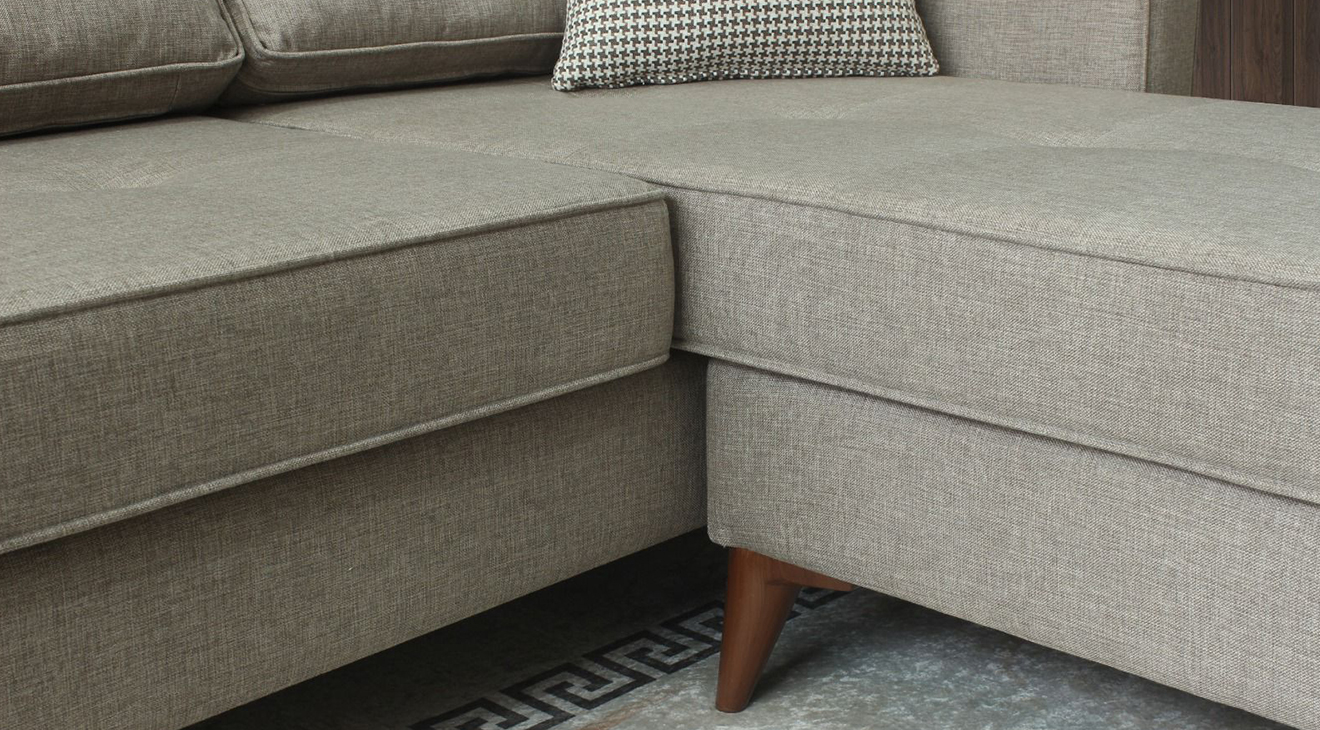 Sina Ahşap Ayaklı Köşe Koltuk Takımı Köşe Koltuk