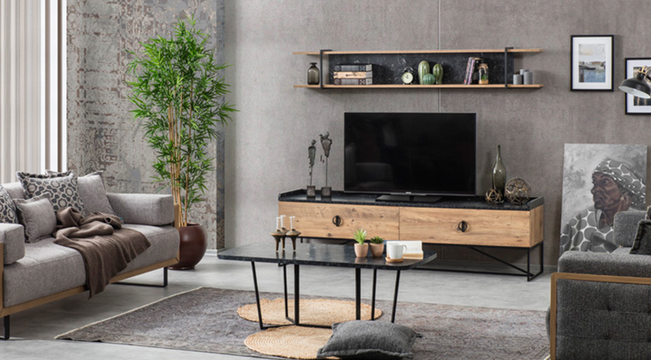 Loft Ceviz Tv Ünitesi TV Ünitesi