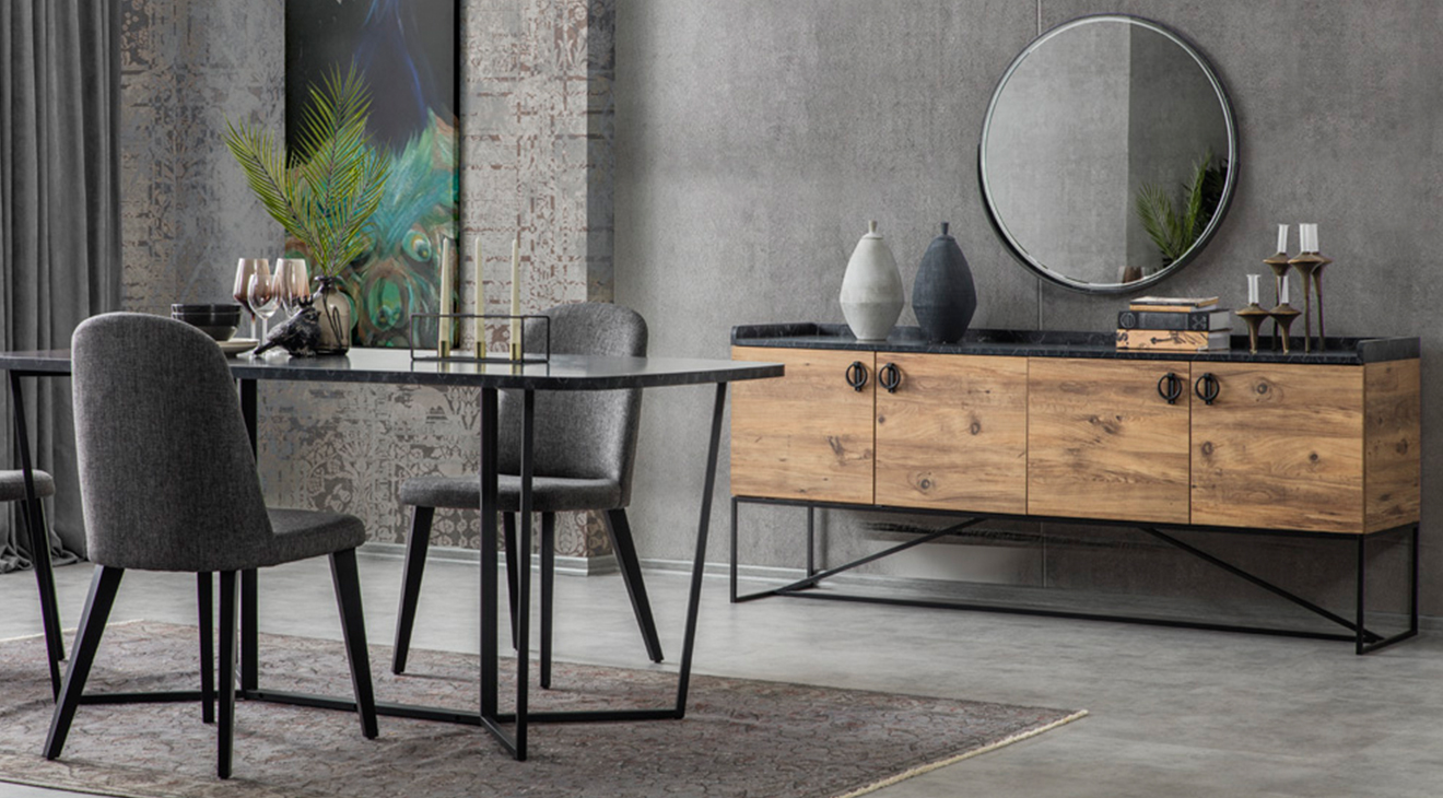 Loft Modern Yemek Odası Takımı Yemek Odası