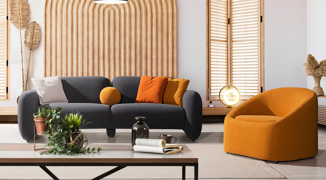 Puffy Kanepeli Köşe Koltuk Takımı Köşe Koltuk