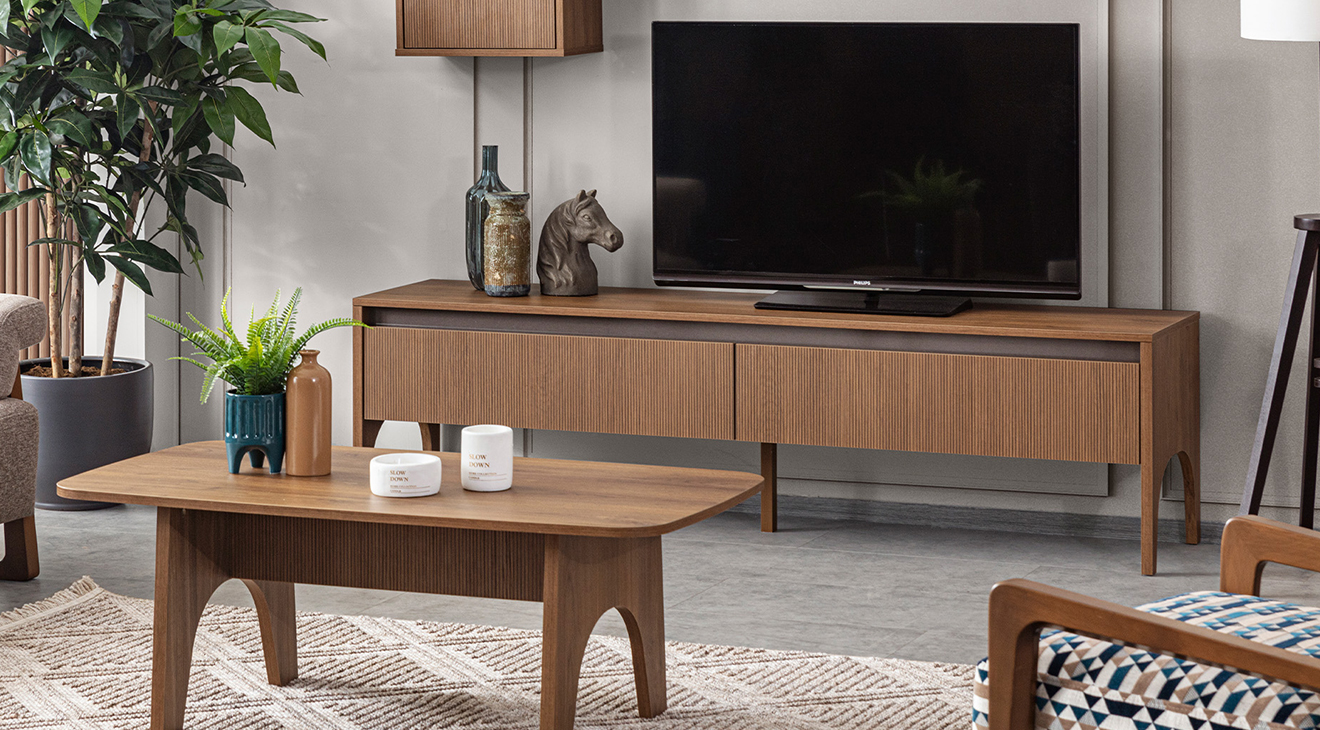 Wood Ceviz Modern Tv Ünitesi TV Ünitesi