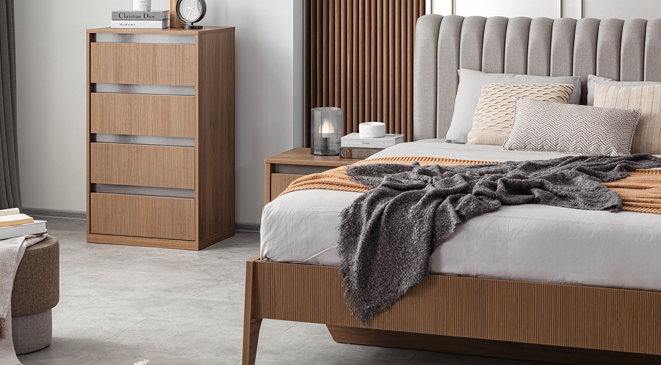 Wood Sürgü Kapaklı Yatak Odası Takımı Yatak Odası