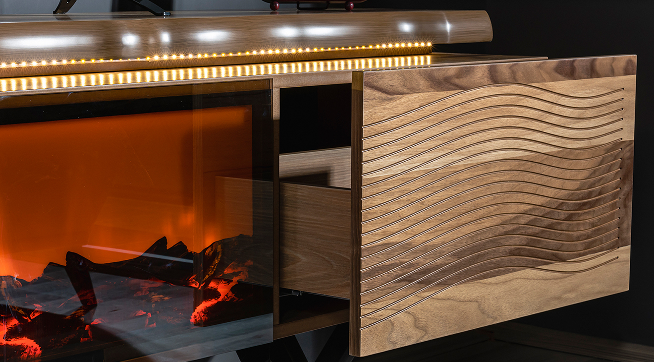 Greenwich Şömineli Tv Ünitesi TV Ünitesi