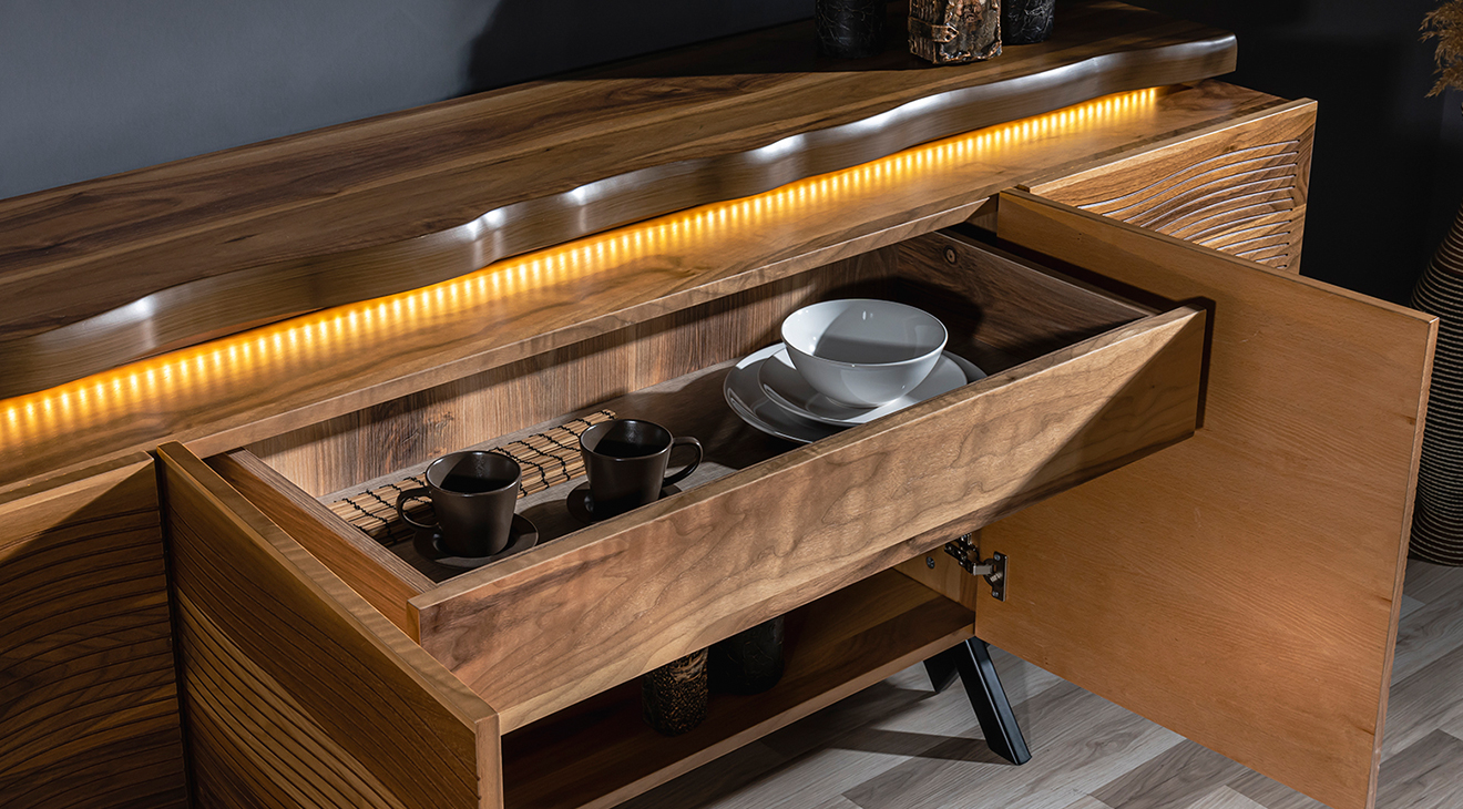 Greenwich Ceviz Yemek Odası Takımı Yemek Odası