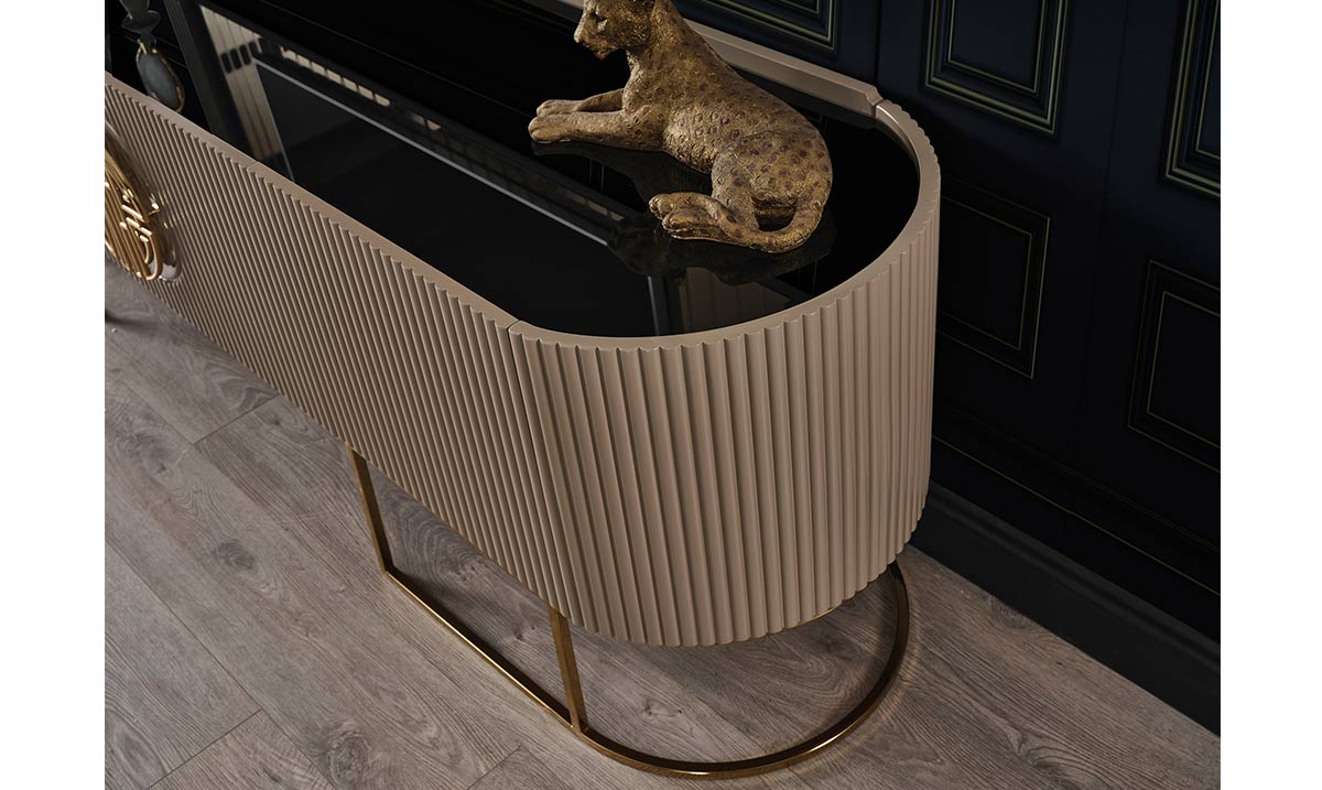 Gucci Gold Metal Ayaklı Tv Ünitesi TV Ünitesi