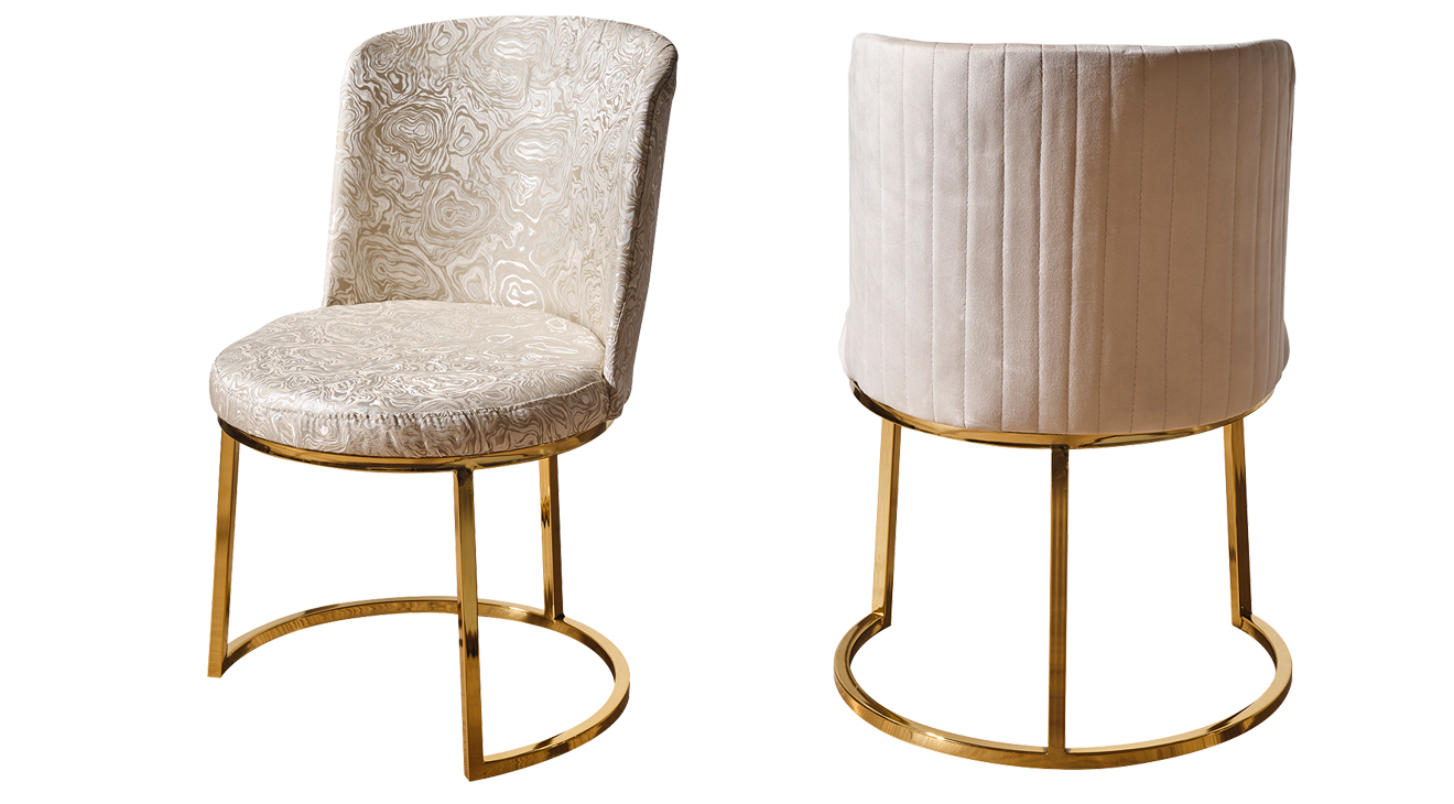 Gucci Ekru Gold Metal Ayaklı Yemek Odası Takımı Yemek Odası