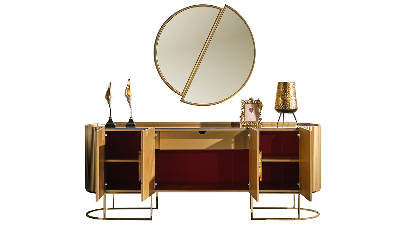 Gucci Golden Metal Ayaklı Yemek Odası Takımı Yemek Odası