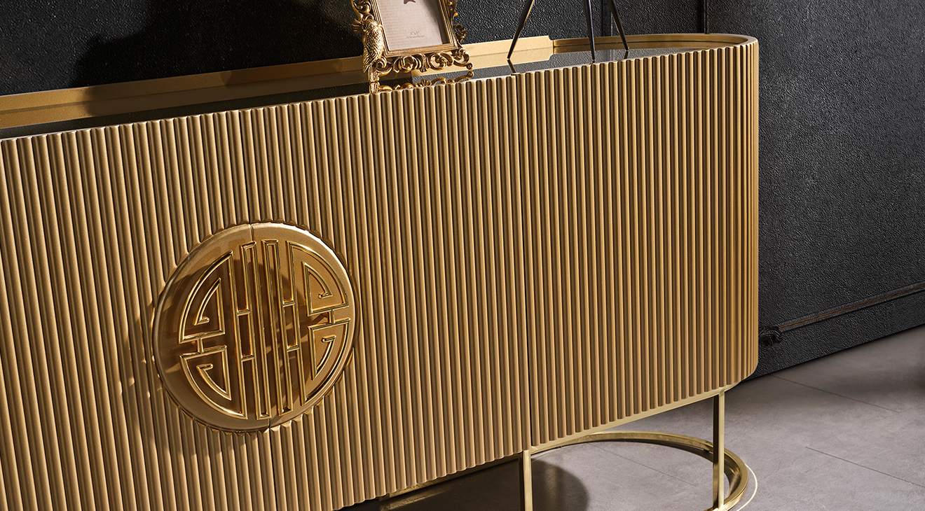 Gucci Golden Metal Ayaklı Yemek Odası Takımı Yemek Odası