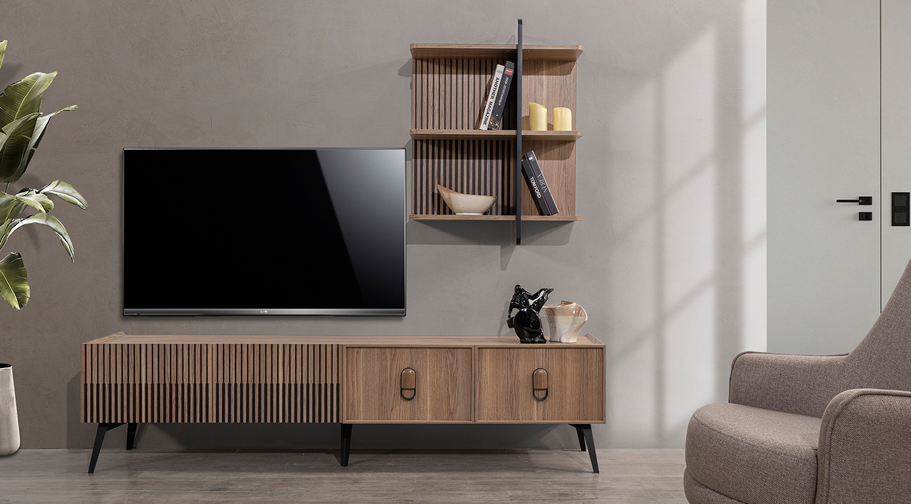 Arena Ceviz Modern Tv Ünitesi TV Ünitesi