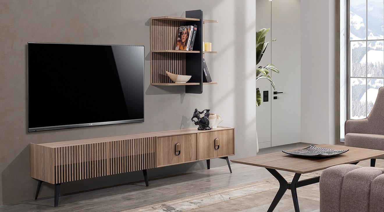 Arena Ceviz Modern Tv Ünitesi TV Ünitesi