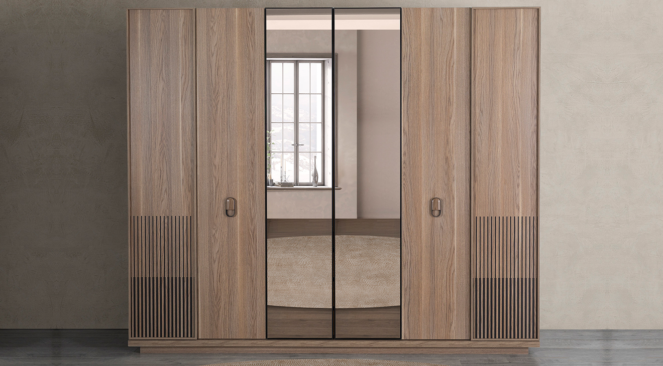 Arena Ceviz 6 Kapaklı Yatak Odası Takımı Yatak Odası