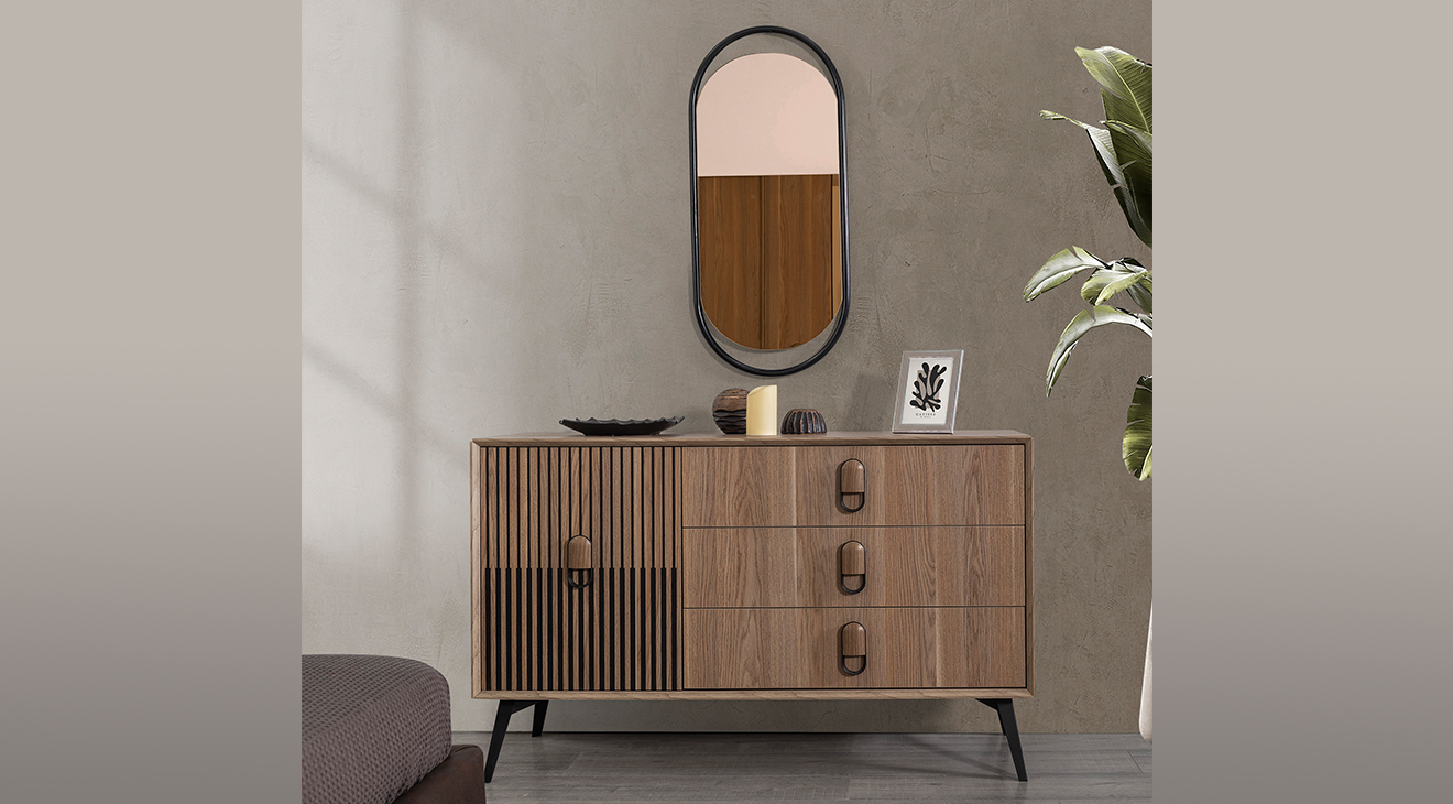 Arena Ceviz 6 Kapaklı Yatak Odası Takımı Yatak Odası