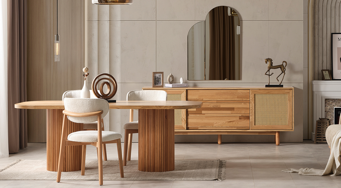 Bohem Ceviz Yemek Odası Takımı Yemek Odası