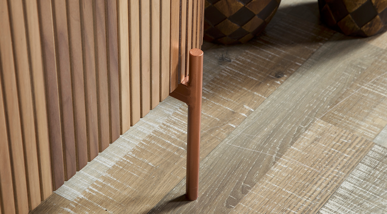 Tesla Metal Ayaklı Ceviz Yemek Odası Takımı Yemek Odası